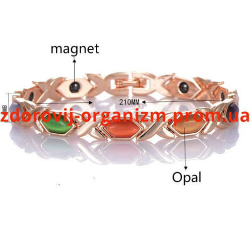 Турмаліновий магнітний браслет самоцвіт 3в1 Вековий Схід