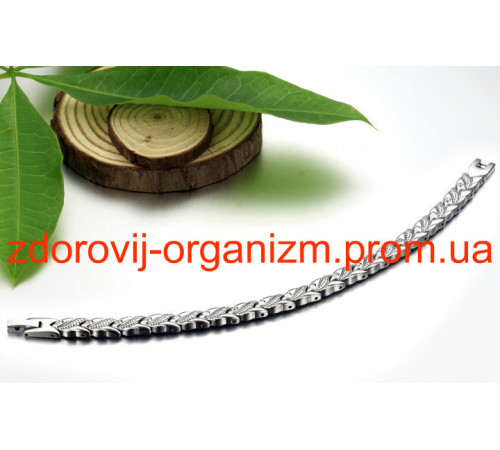 Магнітний жіночий браслет Лілія - Сільвер стрази