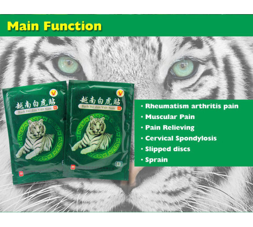 Знеболювальний зігрівальний пластир «Білий Тигр» Бах Ну Дан