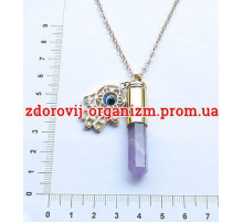 Ланцюжок намисто з натуральним каменем Аметист приваблення великих багатств і зміцнення жіночих вуз