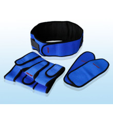 Турмаліновий комплект синій (напульсники, пояс, наколінники)