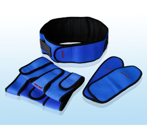 Турмаліновий комплект синій (напульсники, пояс, наколінники)