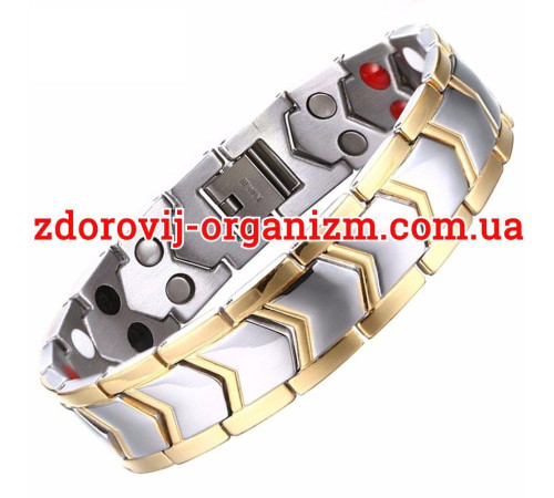 Браслет Турмаліновий з Магнітами, германієм та Інфрачервоний камінь 4В1