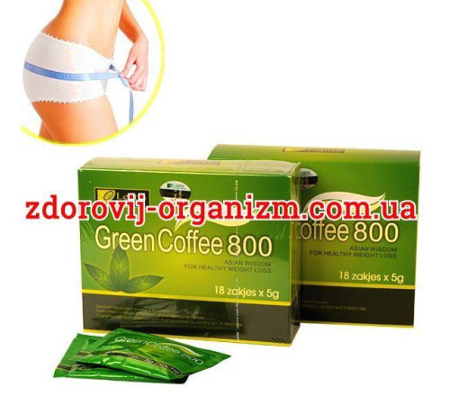 Зелена Розчинна Кава для зниження ваги з L-карнітином і чайним поліфенолом 18 шт.