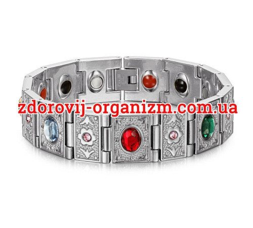 Магнітний браслет Вековий Схід Сільвер 4в1
