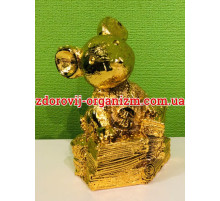 Золотий Мангуст щура з доларами на залучення багатства