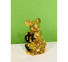 Золота щура з монетою долара «ваша удача прибуття»