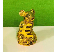 Золота щура з монетою євро «ваша удача увійшла»