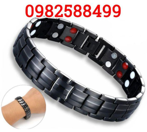 Титановий Магнітний браслет Чорний 4В1