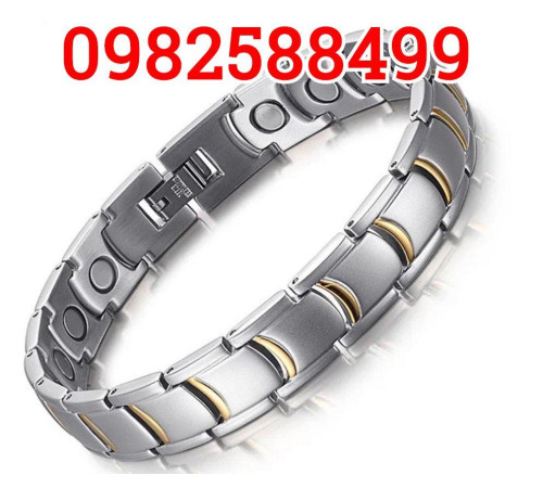 Титановий браслет із магнітом і турмаліновою пластиною