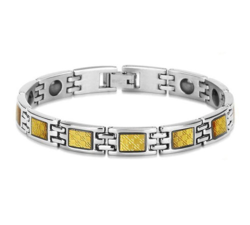 Турмаліновий титановий магнітний браслет зі сусальним золотом Вековий Схід