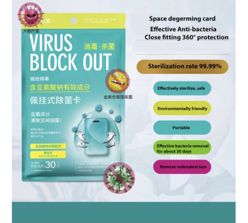 Картка від вірусної інфекції на шнурку