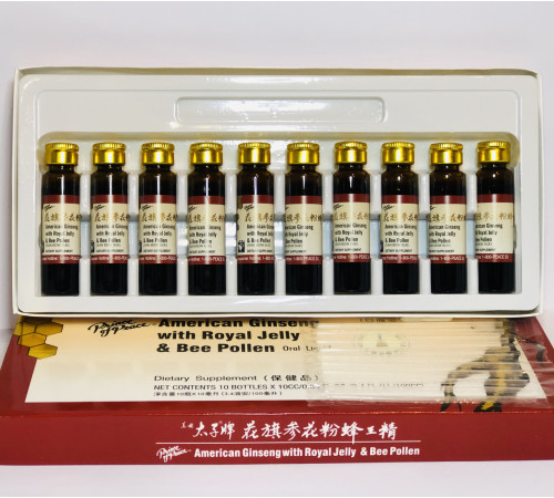 Маточне молочко з женьшенем Ginseng Royal Jelly Sanjing 10х10мл