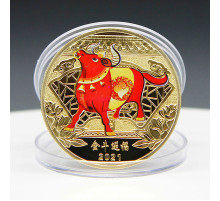 Грошова монета удачі 2021 рік бика