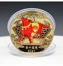 Грошова монета удачі 2021 рік бика