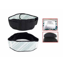 Турмаліновий пояс-корсет зі сталевими пластинами чорний (125 см, 21 магніт)