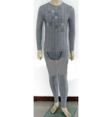 Турмаліновий оздоровчий чоловічий костюм термобілизни з додаванням вугільного бамбука