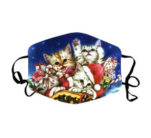 Захисна турмалінова маска з малюнком «Кошенята з подарунками»