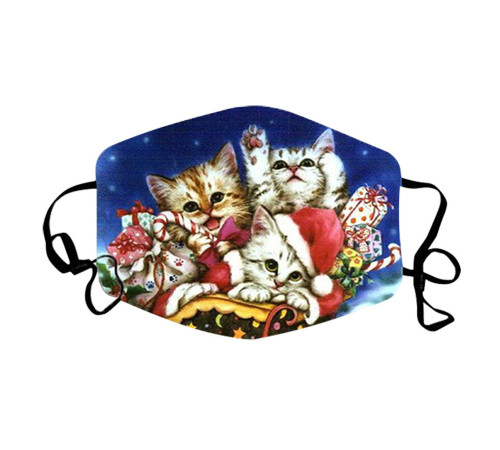 Захисна турмалінова маска з малюнком «Кошенята з подарунками»