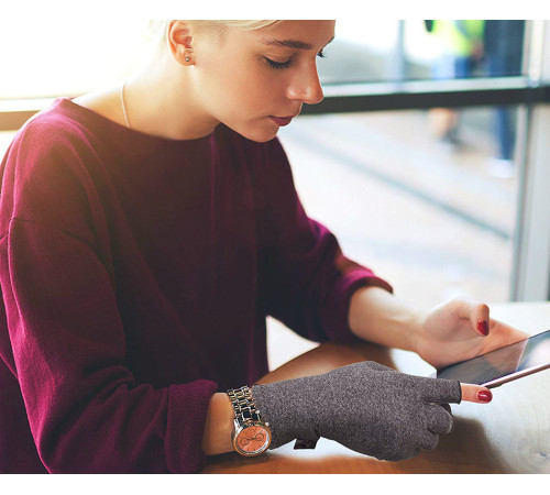 Турмалінові компресійні рукавички від артриту пальців кисті з біофотонами