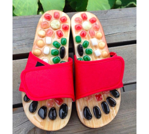 Турмалінові капці з натуральними каменями нефритом і яшмою Вековий Схід