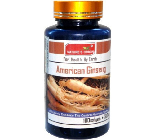 Американський женьшень, Гінкго 500 мг, 100 капсул