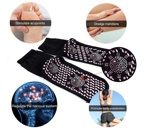 Турмалінові масажні шкарпетки з біофотонами Вековий Схід