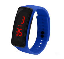 Турмаліновий спортивний світлодіодний годинник силіконовий вологонепроникний синій