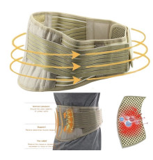 Турмаліновий пояс корсет для спини з титаном і магнітами ортопедичний Вековий Схід