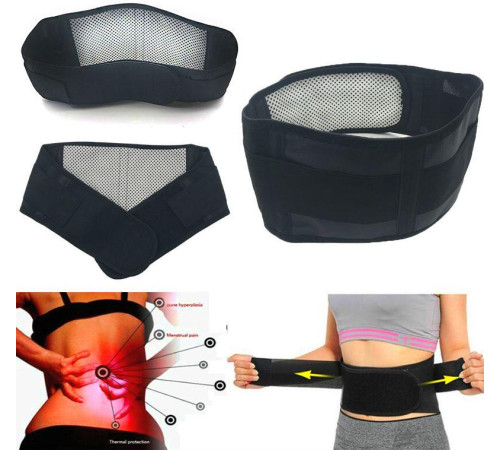 Магнітний пояс із турмаліном чорний