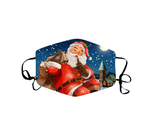 Захисна турмалінова маска з малюнком «Різдвяний Санта-Клаус»