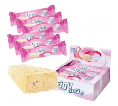 Батончик Figuactiv зі смаком полуничного йогурту, набір із 6 шт.