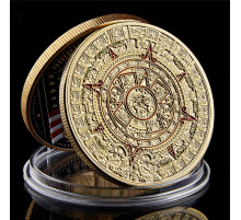 Сувенірна монета "Календар ацтеків". Камінь сонця"