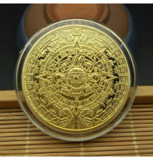 Сувенірна монета "Календар ацтеків". Камінь сонця"