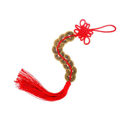 9 пов'язаних монет китайських «Велике Багатство, Здоров'я, Процвітання, Захист»