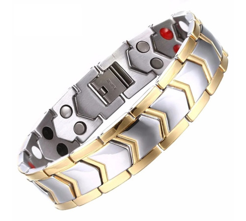 Браслет Турмаліновий з Магнітами, германієм та Інфрачервоний камінь 4В1