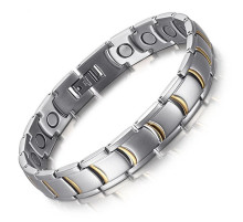 Титановий браслет із магнітом і турмаліновою пластиною