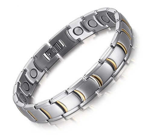 Титановий браслет із магнітом і турмаліновою пластиною