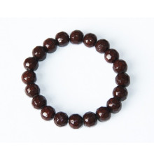 Турмаліновий браслет коричневий круглий (турманієвий браслет)