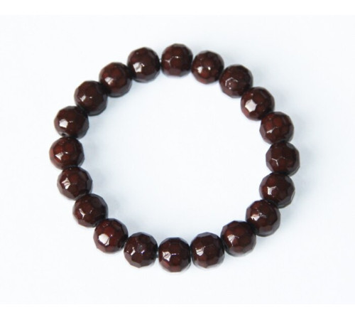Турмаліновий браслет коричневий круглий (турманієвий браслет)