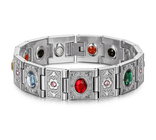 Магнітний браслет Вековий Схід Сільвер 4в1