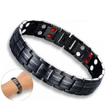 Титановий Магнітний браслет Чорний 4В1