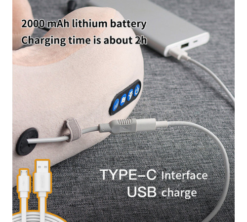 Електричний турмаліновий масажер подушка для шиї u-подібна подушка