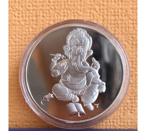 Монета Ганеша срібна