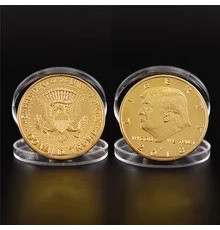 Монета в гаманець Дональд Трамп позолочений президент США