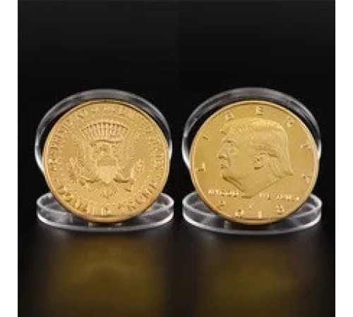 Монета в гаманець Дональд Трамп позолочений президент США