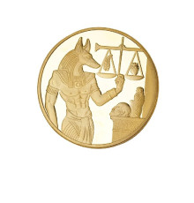 Монета в гаманець Єгипетський бог Анубіс золотий для грошей