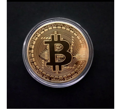 Монета Біткоїн сувенірна