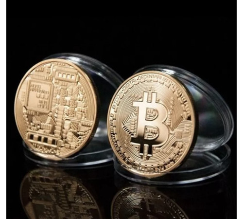 Монета Біткоїн сувенірна