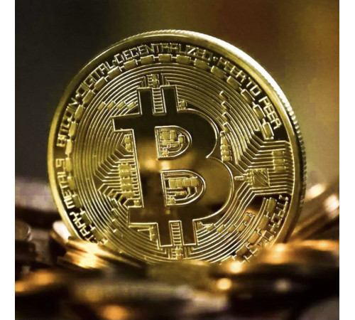 Монета Біткоїн сувенірна